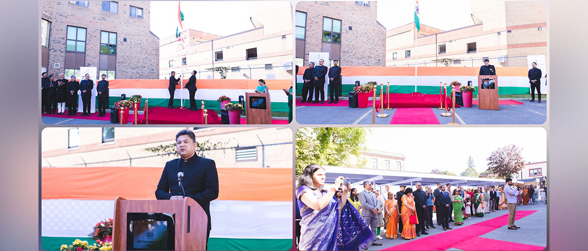  76th Independence Day: Acting High Commissioner Shri Anshuman Gaur hoisted the Tricolour at the High Commission premises.
