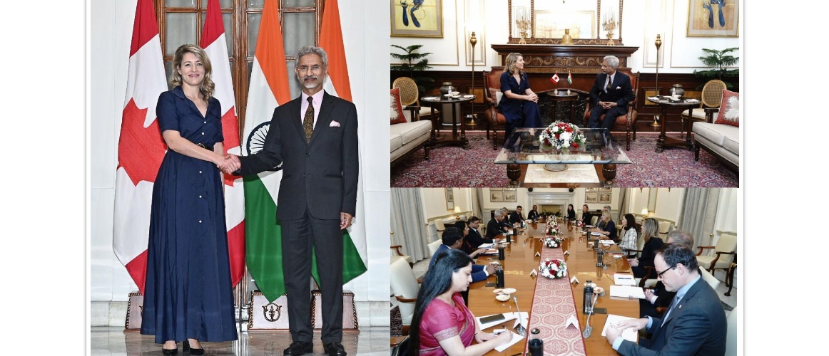  External Affairs Minister Dr. S. Jaishankar met H.E Ms. Mélanie Joly, Minister of Foreign Affairs of Canada in New Delhi and co-chaired the India-Canada Strategic Dialogue meeting.  6 Feb 2023