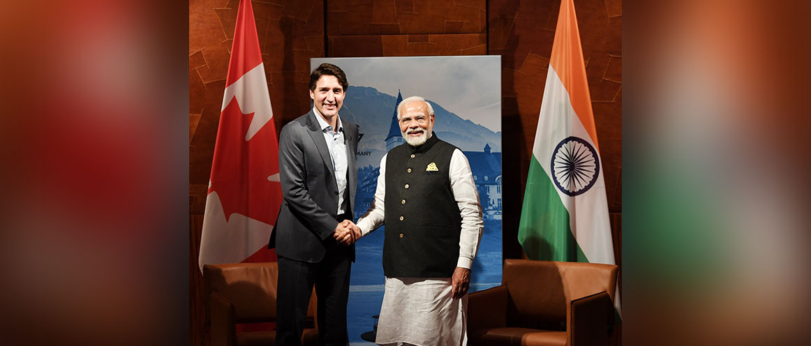 Prime Minister Narendra Modi met with Hon. Justin Trudeau Prime Minister of Canada on 27 June 2022 on the sidelines of the G7 Summit in Germany.