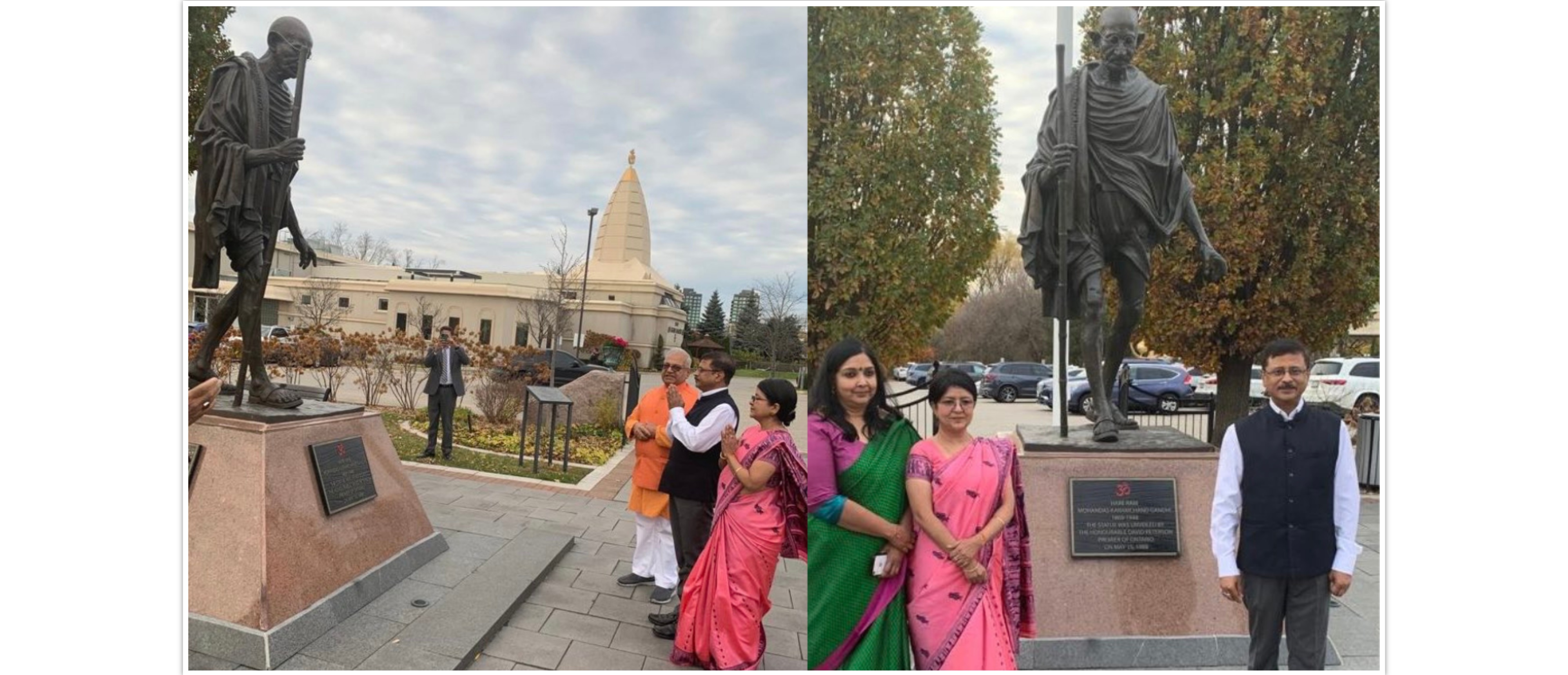  High Commissioner designate Shri Sanjay Kumar Verma visited Vishnu Temple at Richmond Hill and paid tribute to Mahatma Gandhi statue. ( 7 November 2022)